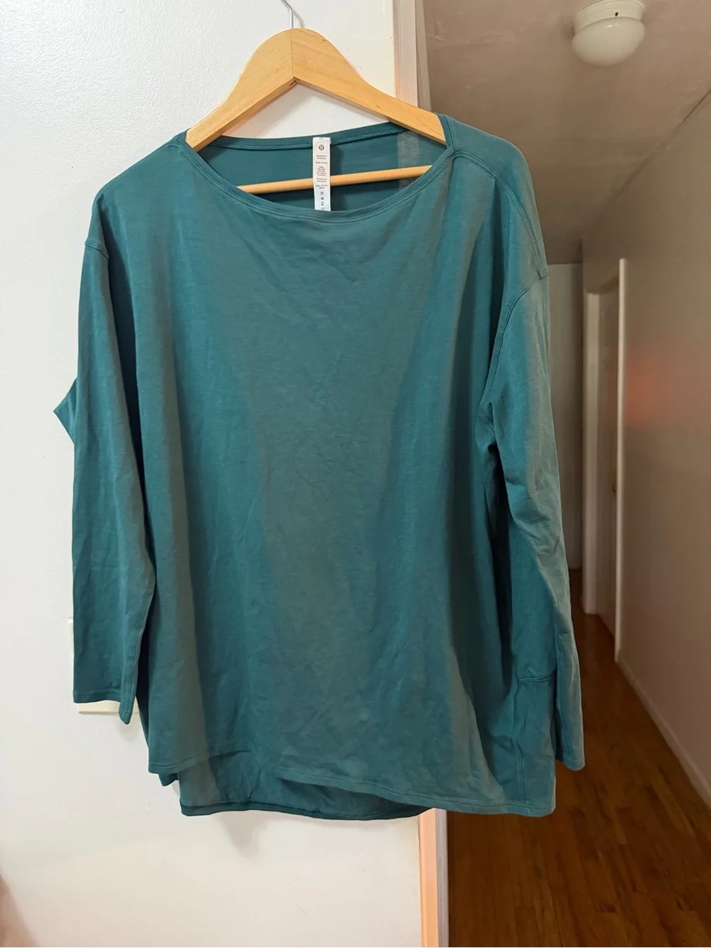 lululemon athletica Teal Long-Sleeve Relaxed Crew Top